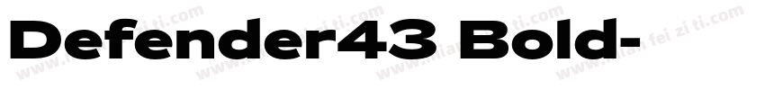 Defender43 Bold字体转换